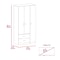 Tuhome Austral 3 Door Armoire with Drawers, Shelves, and Hanging Rod, White CLB4614 - alternate 6